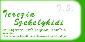 terezia szekelyhidi business card